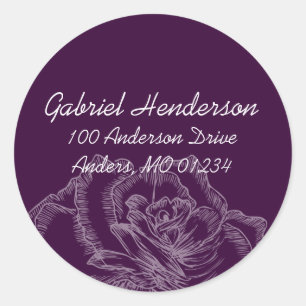 Rose Address Label Stickers
