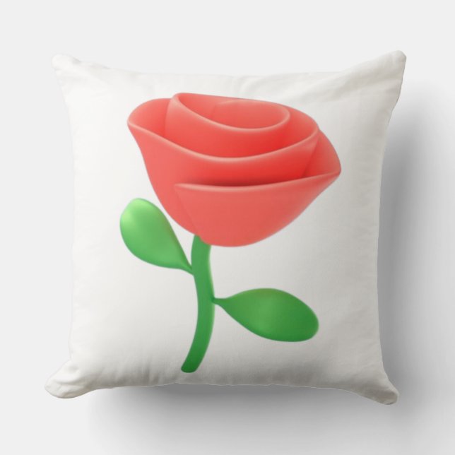 Rose AI image Throw Pillow (Front)