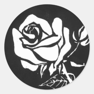 "Rose Alba" Floral Sticker