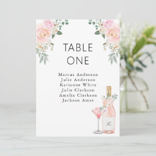 Rosé All Day Bridal Shower Table Card