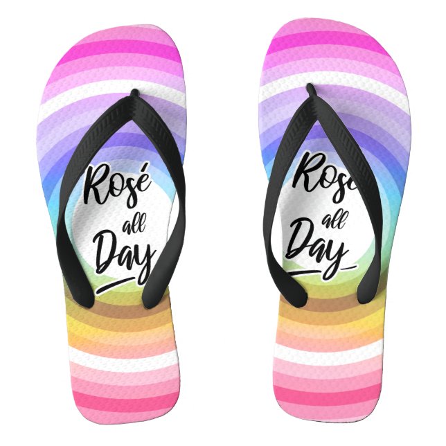 Rosé all day flip flops (Footbed)