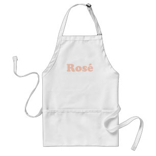 "Rose all day" Rose light pink white Apron