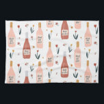 Rose ALL day wine lovers pattern Kitchen Towel<br><div class="desc">Check out this awesome towel with a fun illustration about wine. Customize with your text. Makes a great housewarming gift!  Check out my shop for more designs and colours too!</div>