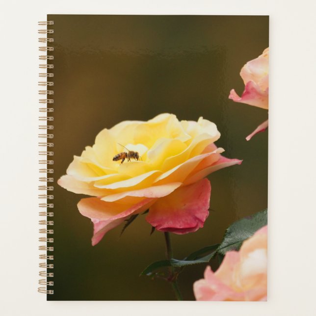 Rose and Bee Tote Planner (Front)