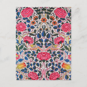 Rose and Bird, William Morris Postcard