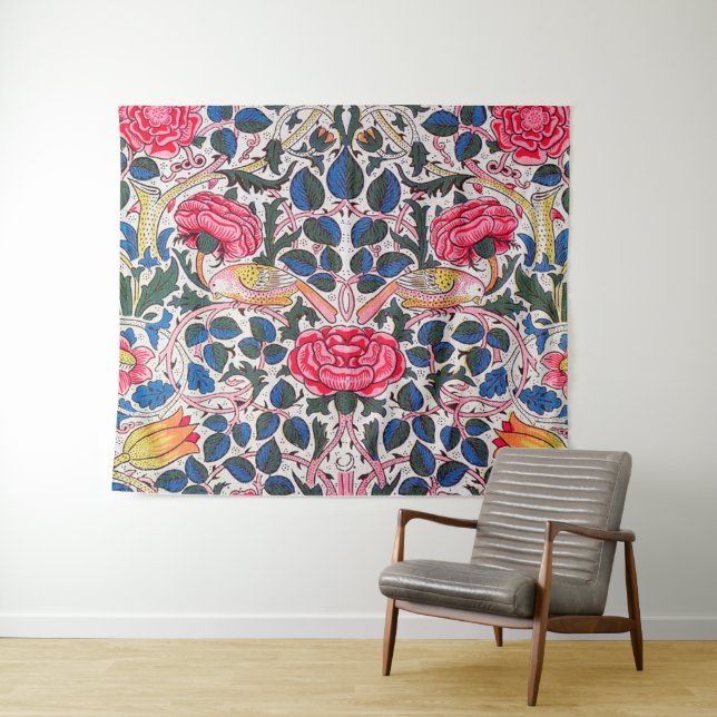 Rose and Bird, William Morris Tapestry (In Situ (Horizontal))
