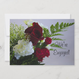 Rose and Carnations-Announcement Invitation