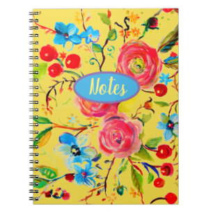 Rose and Cherry Blossom Sunshine Notebook