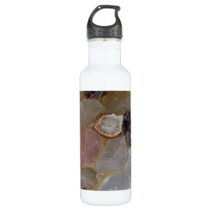 Rose and Crystal Quartz, Amethyst Water Bottle