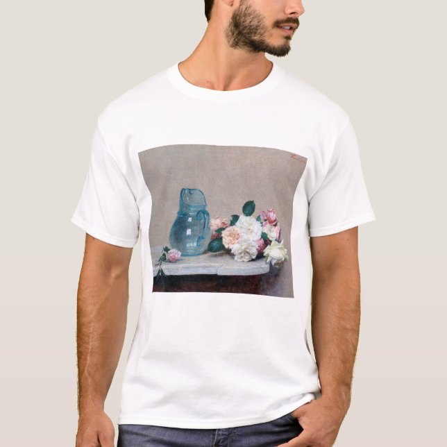 Rose and Glass Jug, Henri Fantin-Latour T-Shirt (Front)