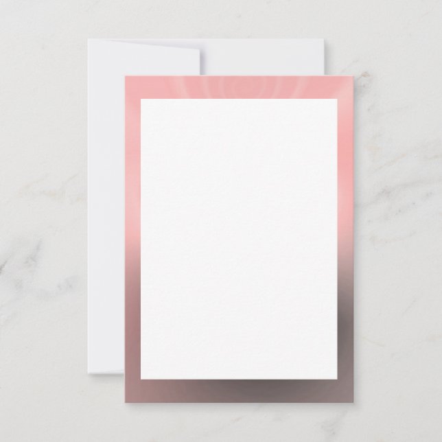 Rose and Grey Border Blank Invitation Template (Front)