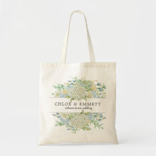 Rose and Hydrangea  Wedding Welcome Tote Bag