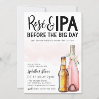 Rosé and IPA Couple's Shower Invitation