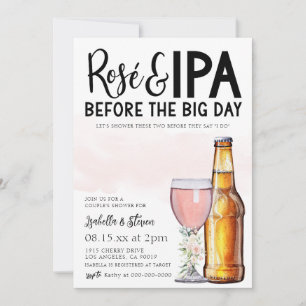 Rosé and IPA Couple's Shower Invitation