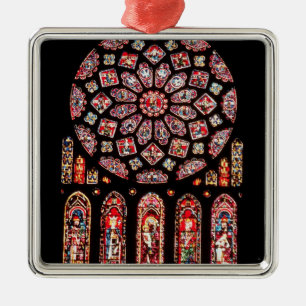 Rose and lancet windows from the north wall metal ornament