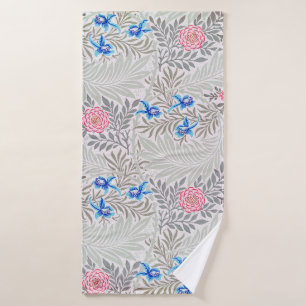 Rose and Larkspur, William Morris Bath Towel