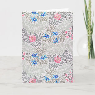 Rose and Larkspur, William Morris Card