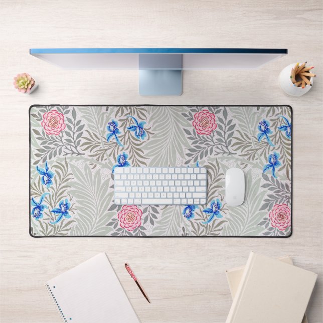 Rose and Larkspur, William Morris Desk Mat (Office 1)