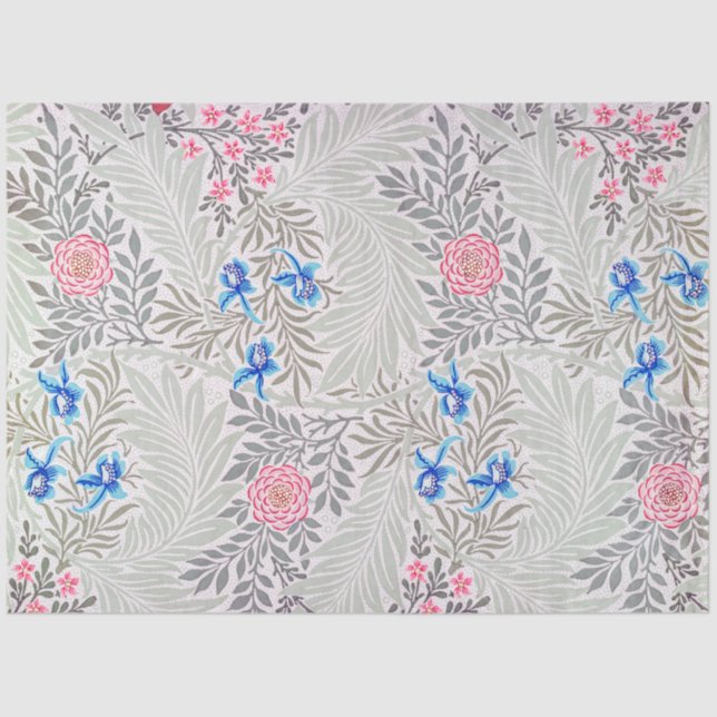Rose and Larkspur, William Morris Tissue Paper (Front)