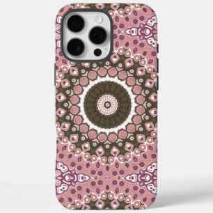 Rose and Mocha Mandala Pattern Floral Geometry iPhone 16 Pro Max Case