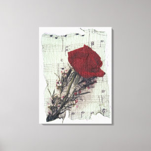 <Rose and Music> by Kim Koza 2 Canvas Print