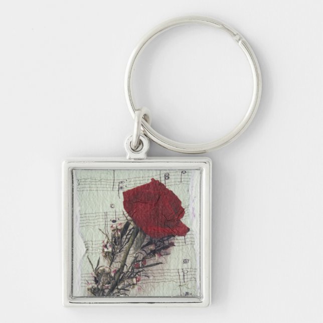 <Rose and Music> by Kim Koza 2 Keychain (Front)