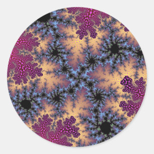 Rose and Peach Speckle Classic Round Sticker