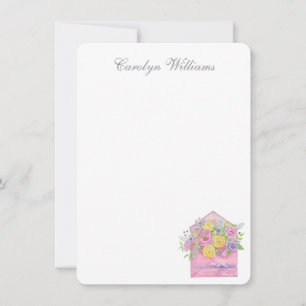 Rose and Peony Floral Envelope Card