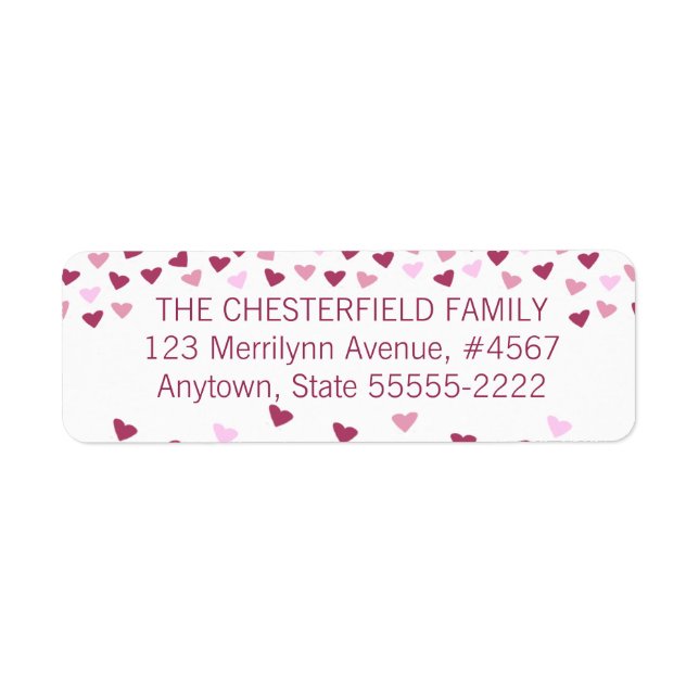 Rose and Pink Hearts Border (Front)