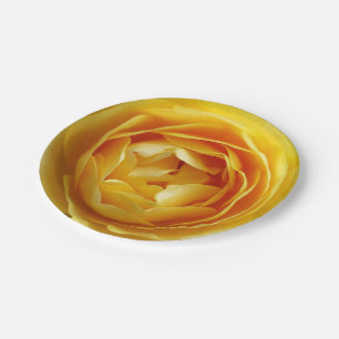 rose and rosebud paper plate