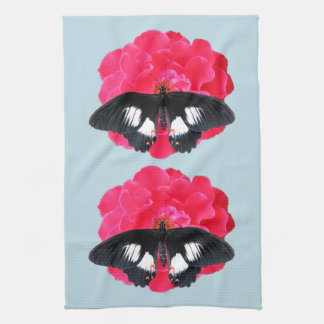 Rose and Swallowtail Kitchen Towel
