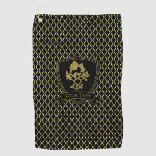 Rose and Thistle Quatrefoil  Golf Towel