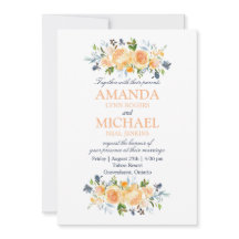 Rose and Thistle Watercolor Floral Wedding