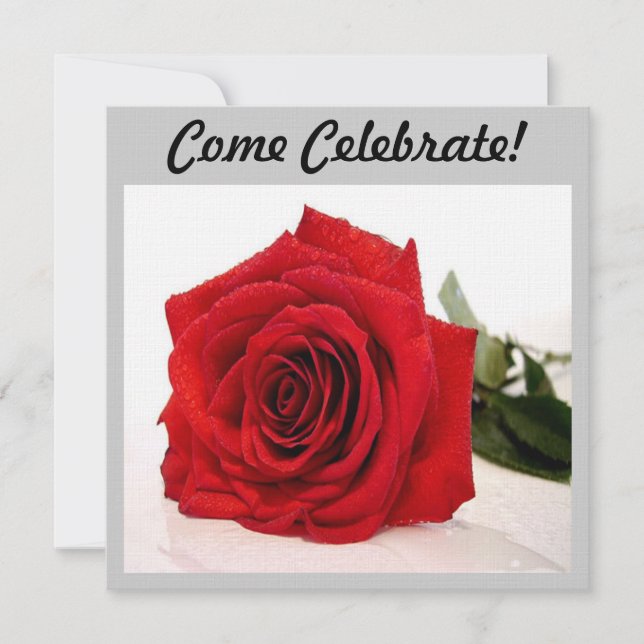 Rose Anniversary Celebration Invitation (Front)