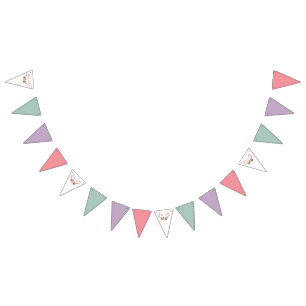 Rose Antlers & Party Garland Birthday Decor Bunting Flags