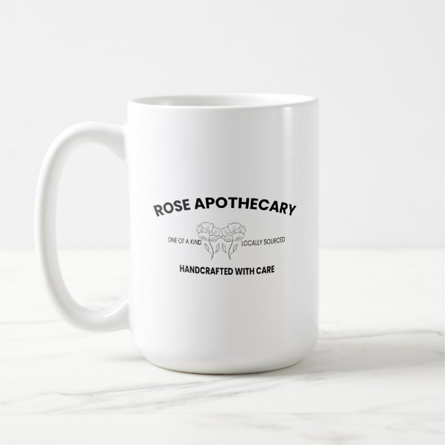 Rose Apothecary, Locally Sourced, One of a Kind Coffee Mug (Left)