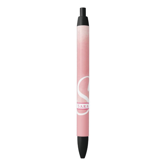 Rose Aquarelle Monogramme Stylo (devant Vertical)
