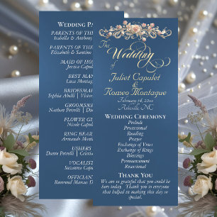 Rose Arc - Blue Wedding Program