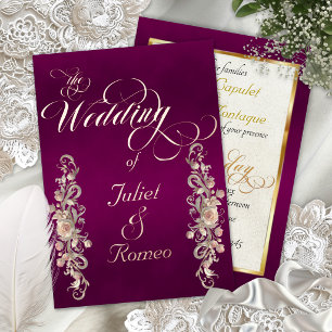 Rose Arc Borders & Calligraphy - Plum