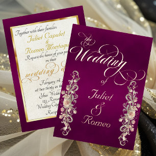 Rose Arc Borders & Calligraphy - Plum