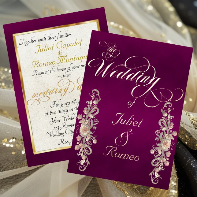Rose Arc Borders & Calligraphy - Plum (Creator Uploaded)