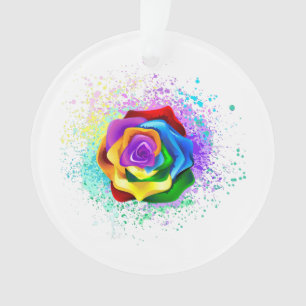 Rose arc-en-ciel coloré