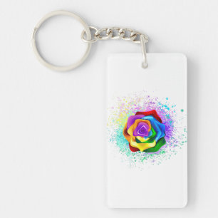 Rose arc-en-ciel coloré