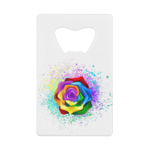 Rose arc-en-ciel coloré