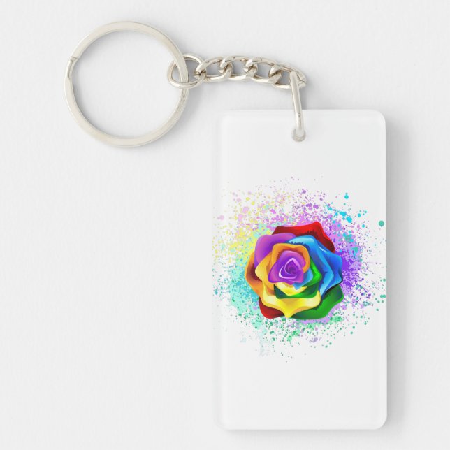 Rose arc-en-ciel coloré (Devant)