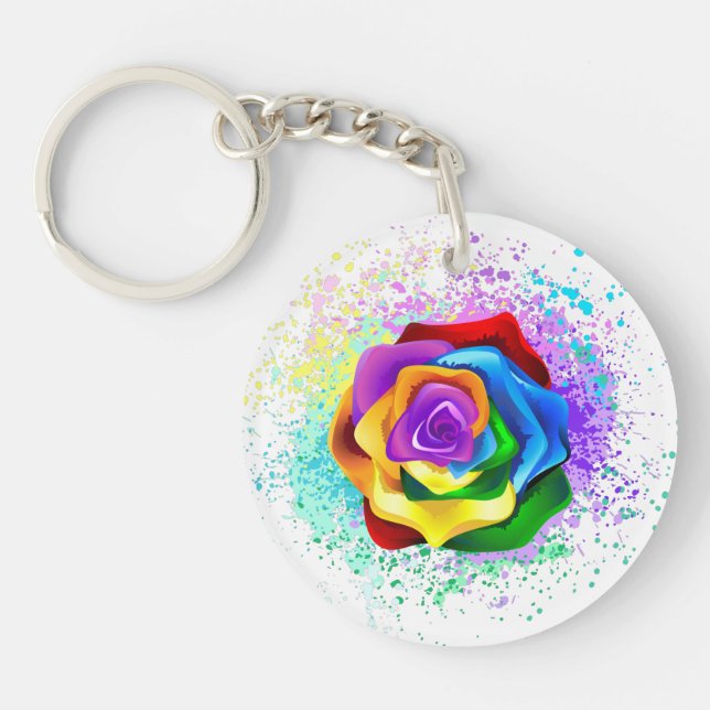 Rose arc-en-ciel coloré (Devant)