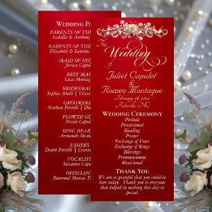 Rose Arc - Red Wedding Program