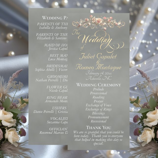 Rose Arc - Sage Wedding Program (Creator Uploaded)