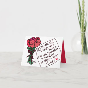 "Rose are Red..." card