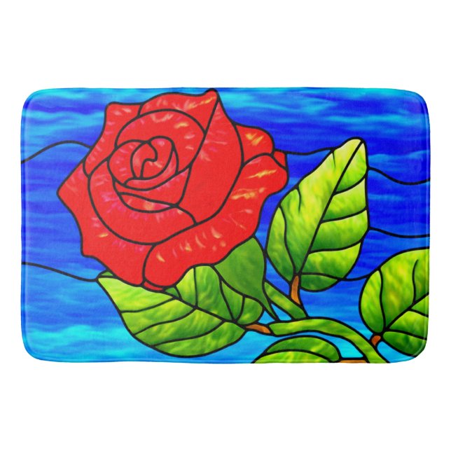 Rose Art Bath Mat (Front)